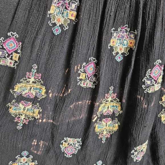 Free People | Arianna Embroidered Tunic in Black - Size XS Boho Fairy - Picture 13 of 16